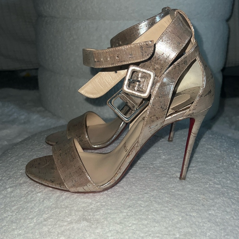 Christian Louboutin gold sandals